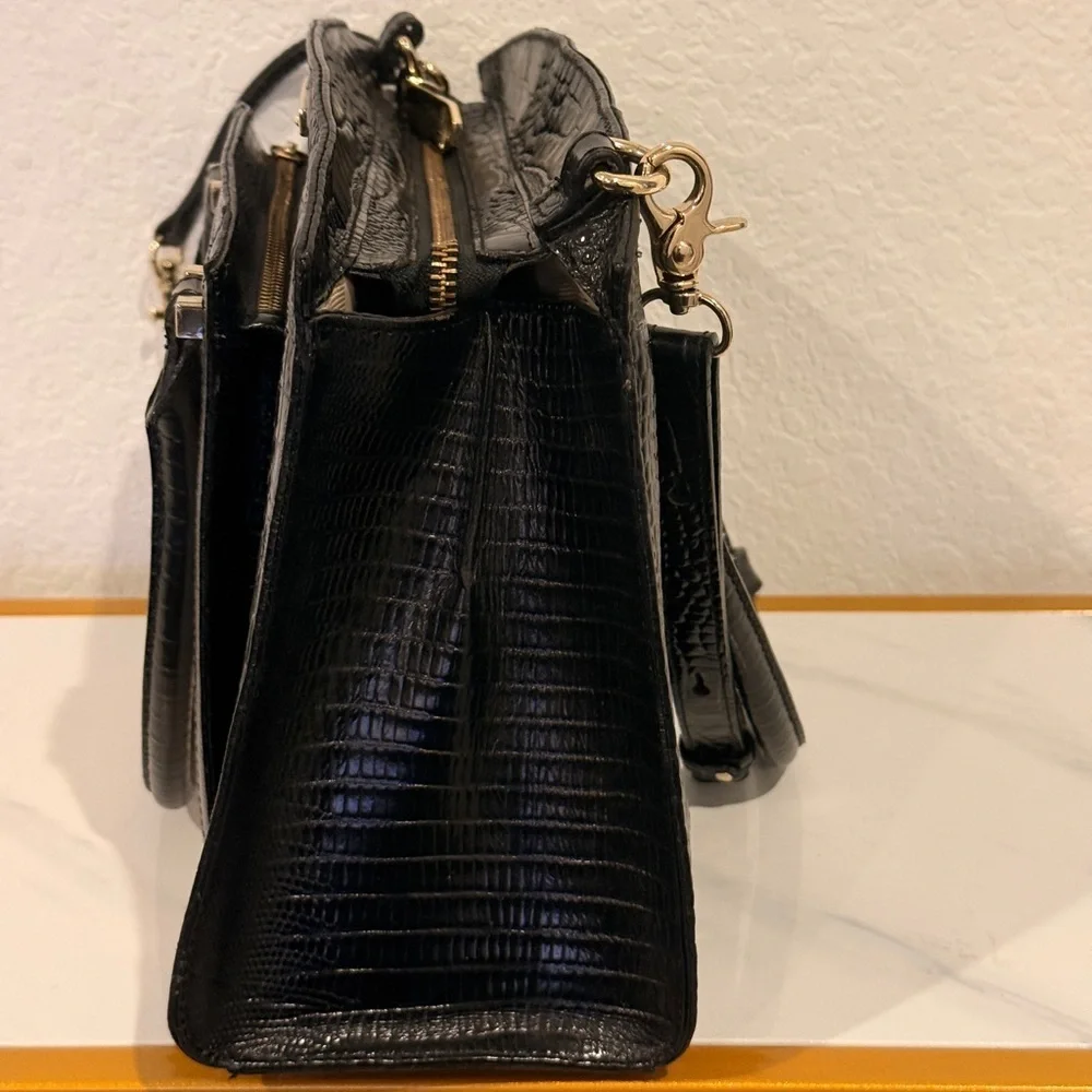 Brahmin‎ Black and Cream Satchel